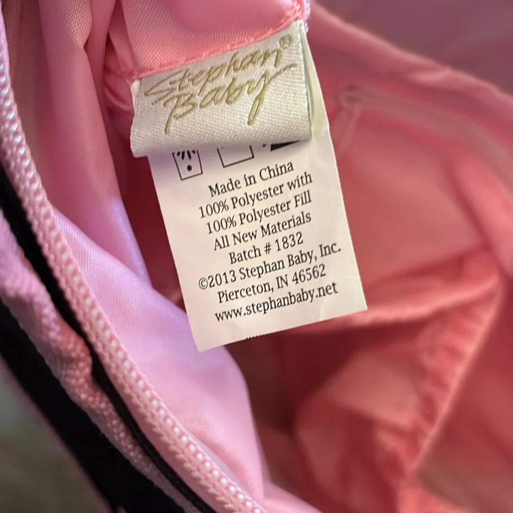 New Pink‎ and Black Diaper Bag with Zipper Closure